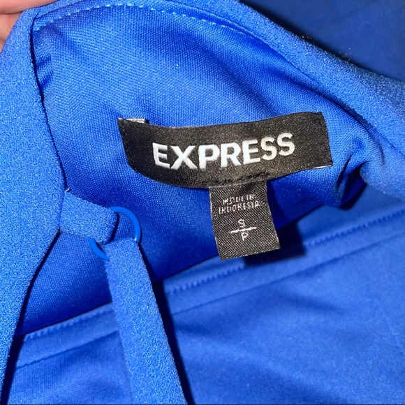 Express spaghetti strap fitted dress blue size small - Picture 2 of 10